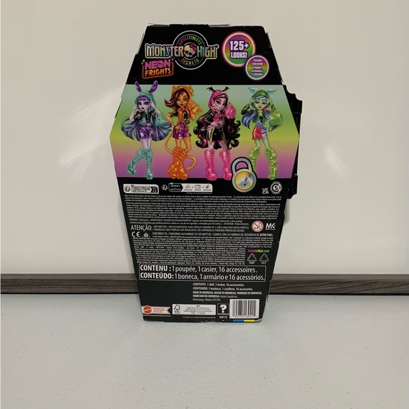Monster High®: Skulltimate Secrets Neon Frights Frankie Stein™ Doll w/Locker-New - Picture 2 of 9